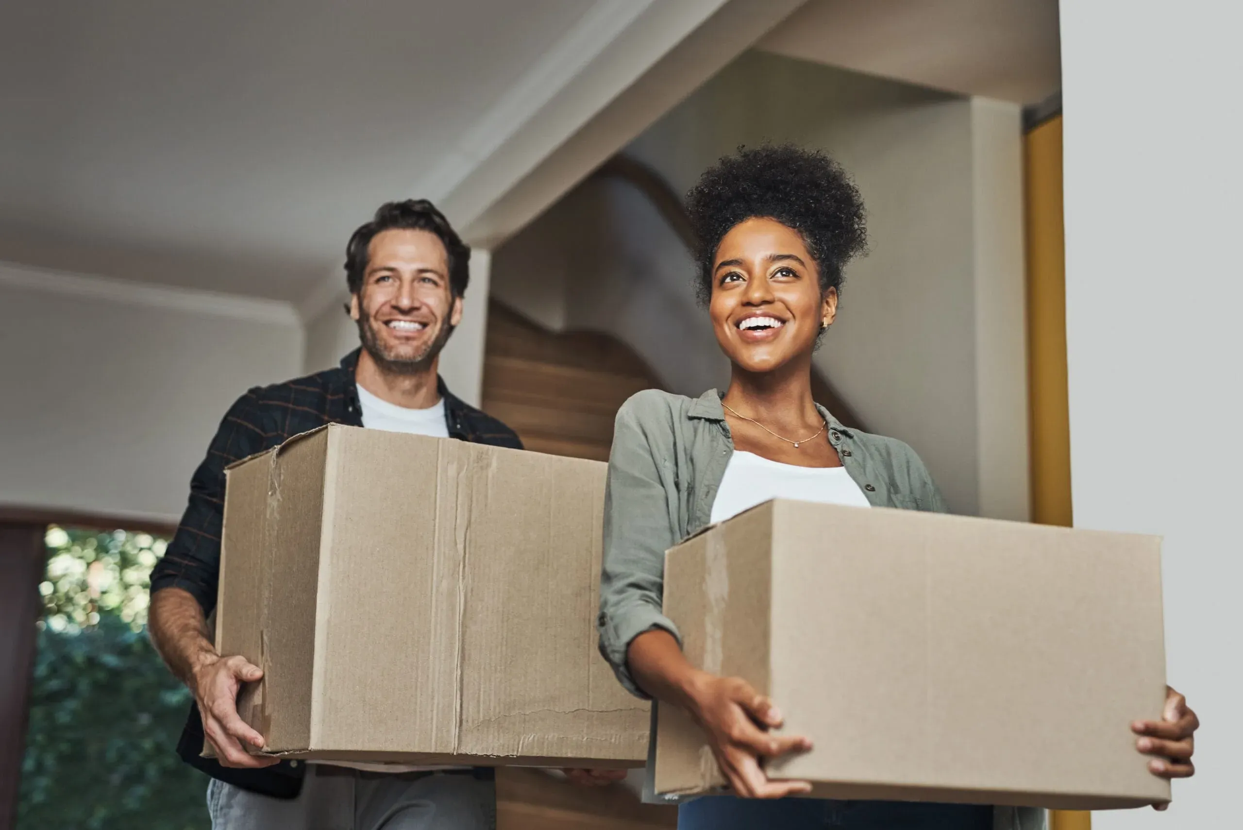 First time buyers receiving the keys to their new home
